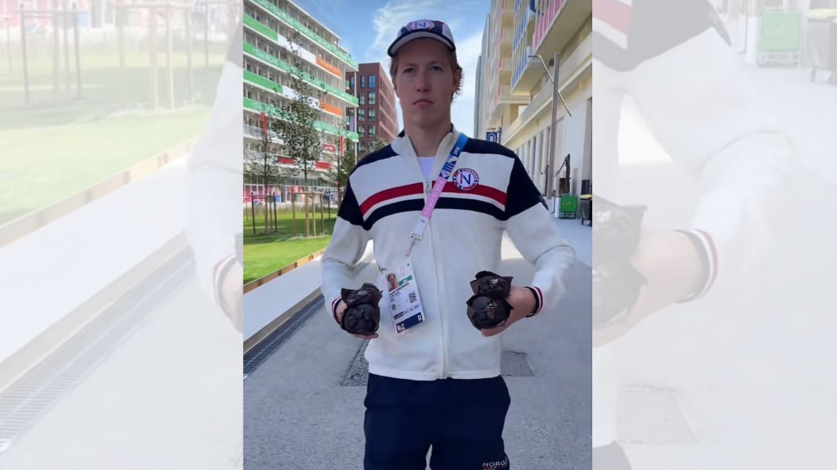 Video: Norwegian Swimmer Henrik Christiansen Showcases His Love For Muffins Serving At Olympic Athletes Village In Paris 